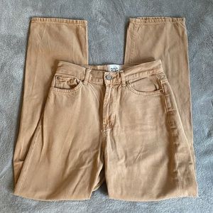 Urban Outfitters Straight Leg Tan Jeans